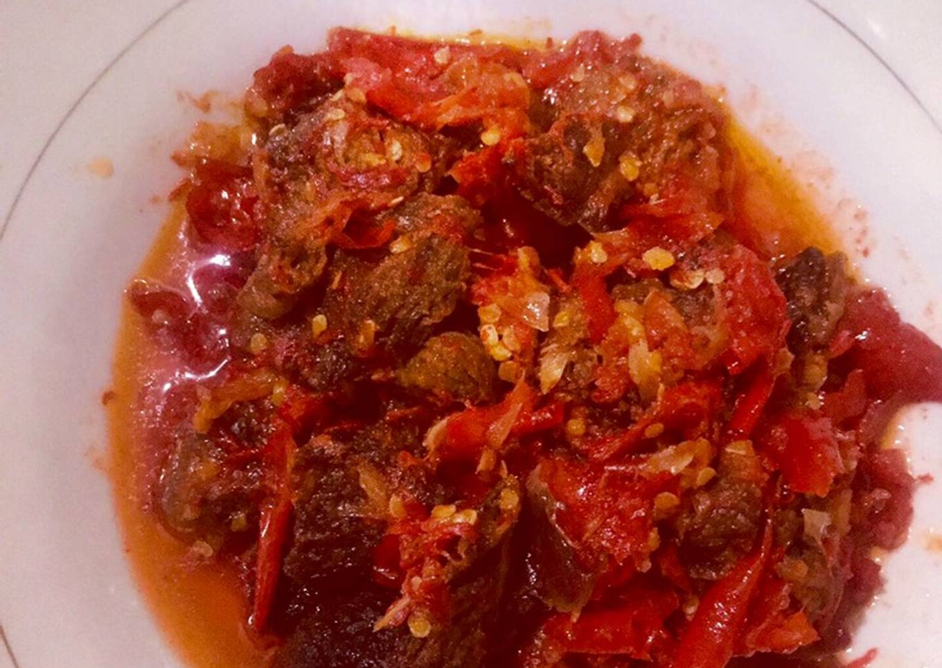 Dendeng basah pedas