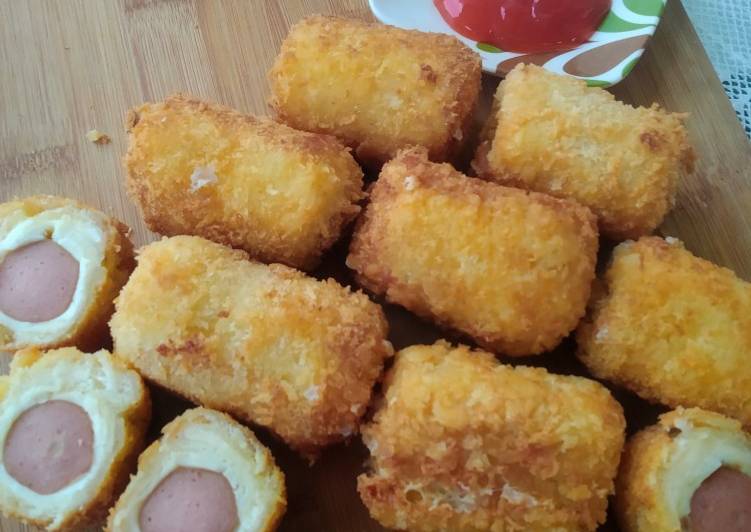 Bahan Roti goreng sosis keju | Langkah Membuat Roti goreng sosis keju Yang Menggugah Selera