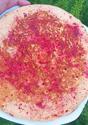 Hình của món Pancake dâu tây khổng lồ.