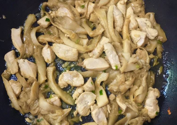 Bagaimana Membuat Chicken teriyaki with mushroom, Bisa Manjain Lidah