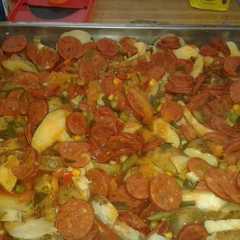 Una foto de Guiso de chorizo