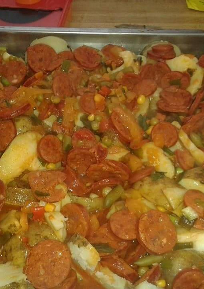 Una foto de Guiso de chorizo