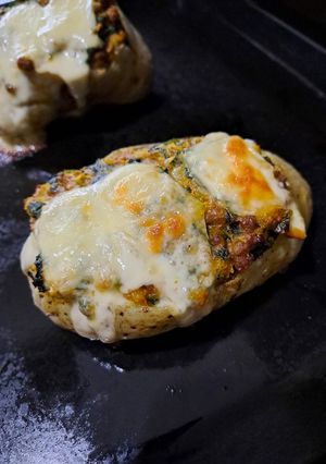 Una foto de Papa rellena