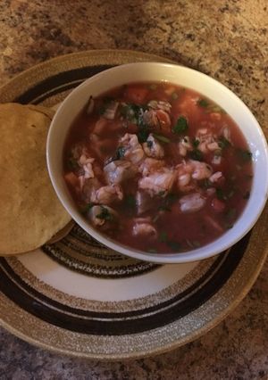 Una foto de Ceviche de camarón