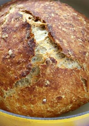 A picture of Multigrain No Knead Bread.