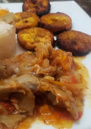 Una foto de Mollejas de pollo en salsa