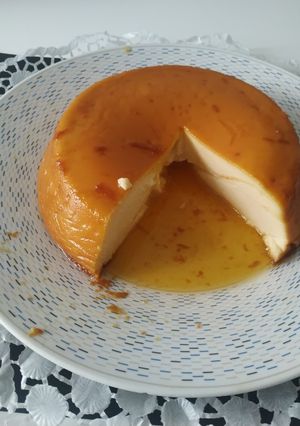 Una foto de Flan de queso Mascarpone y yogurt griego