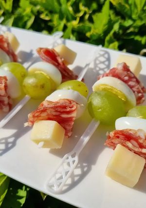 Une photo de Brochettes apéro sucrées salées 😋