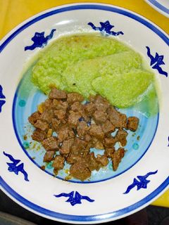 Una foto de Puré de Zapallitos Italianos con cubitos de Carne