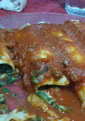 Una foto de Canelones de acelga