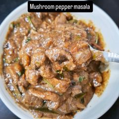 A picture of Mushroom Pepper Masala Recipe 😋😋.