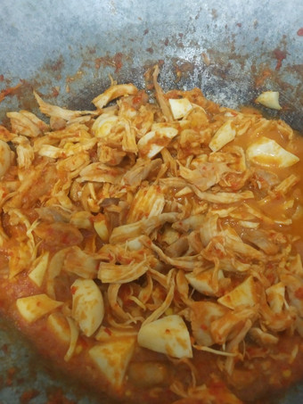 Resep Ayam suwir mix telor pedas Bunda Pasti Bisa