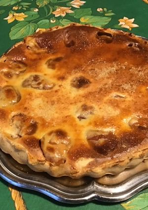 Une photo de Tarte aux abricots et sirop d'érable (pâte brisée épeautre, lait et noix)