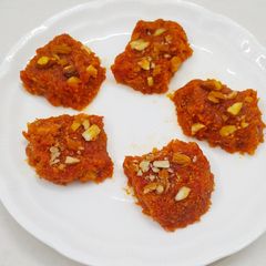 Carrot burfi A picture of Carrot burfi.