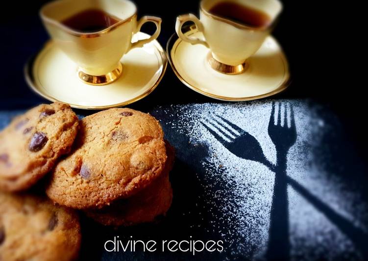 Recipe of Super Quick Homemade Eggless chocochip cookies