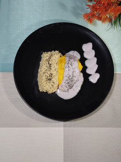 Foto resep 227. Mangga Yogurt Oatmeal a.k.a mango sticky rice healthy