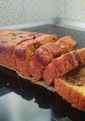 Una foto de Budín con naranja, marmolado y sin leche