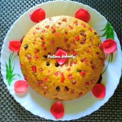 A picture of Eggless Tutti Frutti Cake.