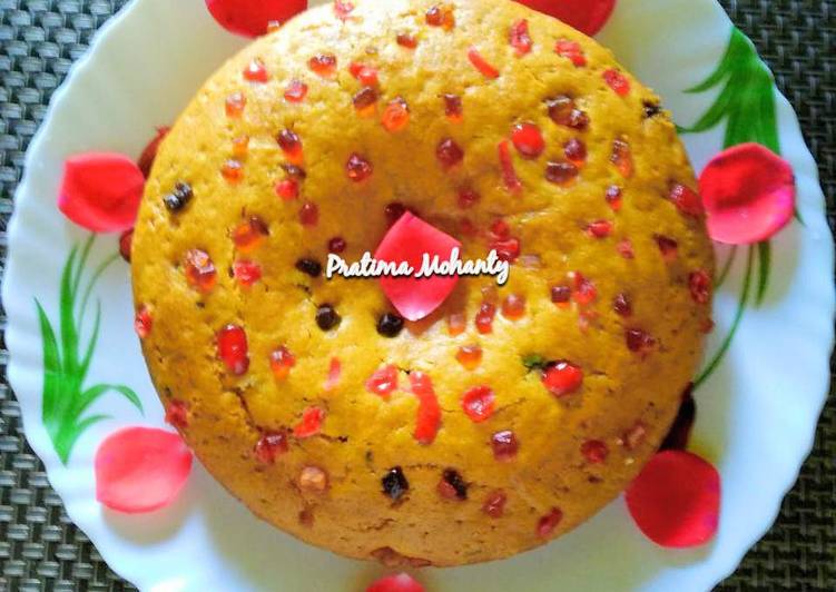 Simple Way to Make Homemade Eggless Tutti Frutti Cake