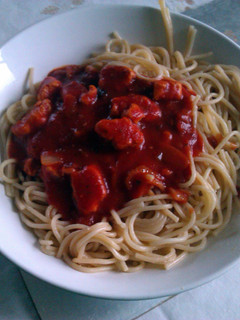 A picture of spaghetti.