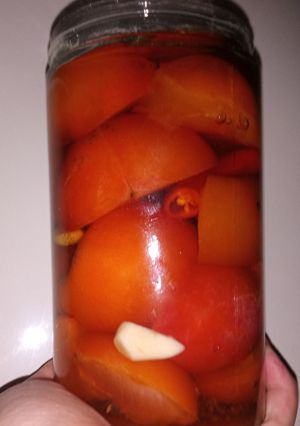 عکسی از دستور ترشی خرمالو پاییزی 🍁