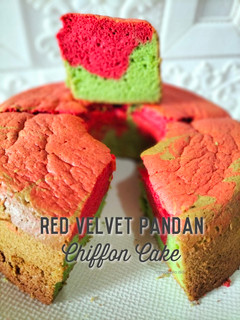 Foto resep Chiffon Cake Red Velvet Pandan ala Didi