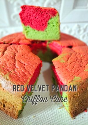 Foto resep Chiffon Cake Red Velvet Pandan ala Didi