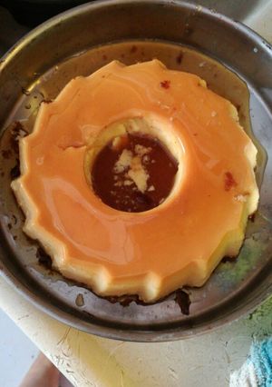 Una foto de Flan de leche condensada..