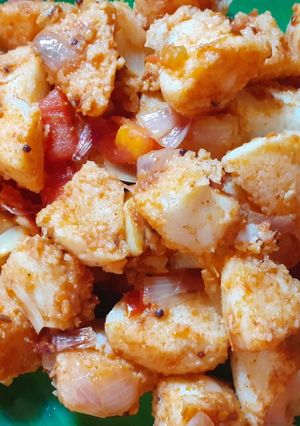 A picture of Masala Idly.