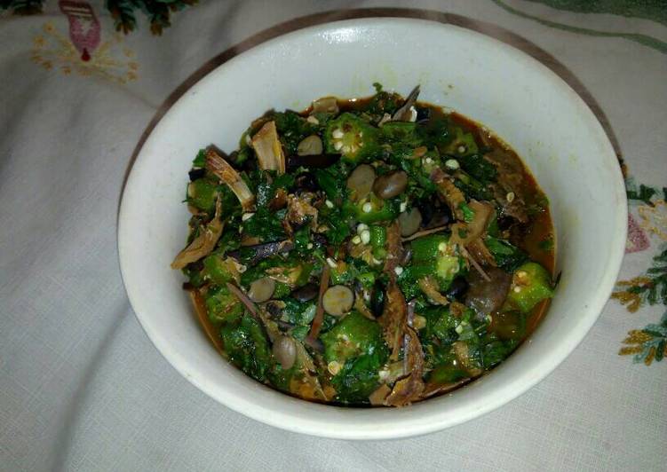 Easiest Way to Prepare Homemade Okro, anara and ugba soup Cooking Basics for Beginners