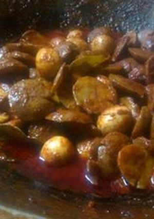 Foto resep rendang jengkol dan telor puyuh