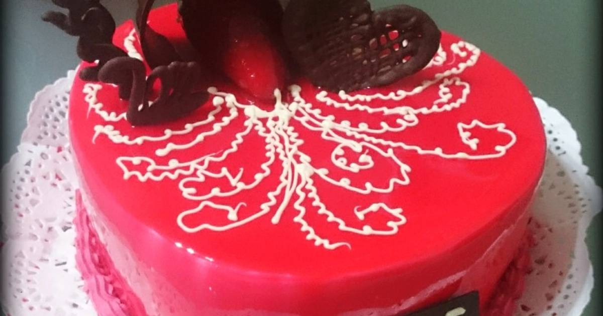 Tarta corazón roja para San Valentín Receta de Mary Luz Ospina Mejia-  Cookpad
