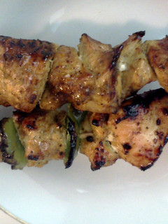A picture of Spicy chicken kabobs.