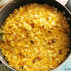 A picture of Roasted Flattened (Beaten) Rice Poha.