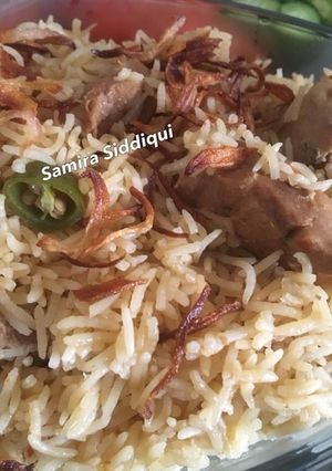 A picture of Beef yakhni pulao.
