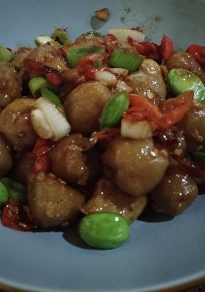 Foto resep Tumis bakso pete