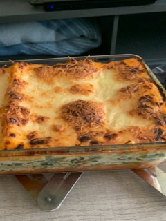 Una foto de Canelones de espinacas y/o lasaña de espinacas y jamón york