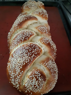 Una foto de Pan trenzado Jalá del #cursocookpad