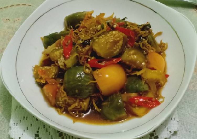 Oseng Terong lalap &amp; teri medan