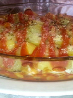 Una foto de Pastel de patatas con orégano(vegetariano)