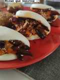 Baos de setas shiitake en salsa hoisin