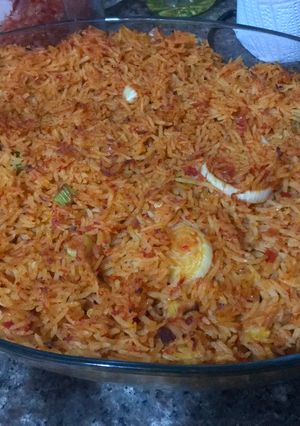 A picture of Oven Baked Jollof Rice.