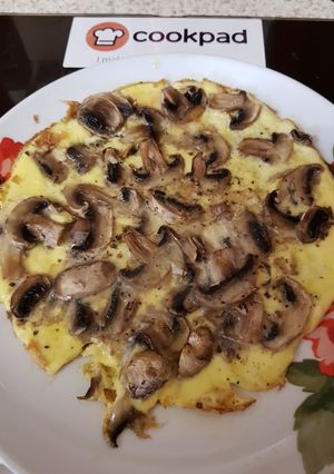 A picture of A plain Mushroom Omelette.