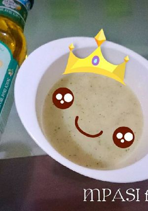 Foto resep MPASI 6 bulan - Tim Beras Putih & Ikan + Brokoli