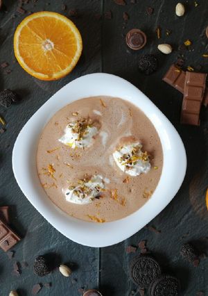 Narancsos csokoládéleves hólabdákkal 🍊🍫 recept fotója