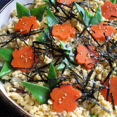 Easy Chirashi-zushi with Edamame A picture of Easy Chirashi-zushi with Edamame.