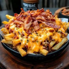 A picture of Cheesy Loaded Chili Fries.