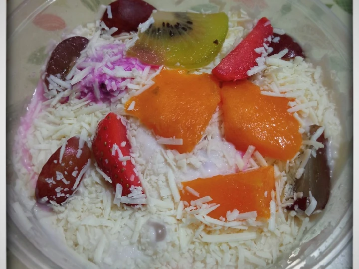 Langkah Gampang Membikin Resep Salad Buah Mayonaise Keju Susu yang Sempurna Anti Ribet, Mantap Sekali