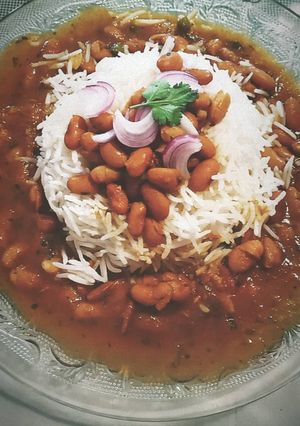 A picture of Rajma chawal.