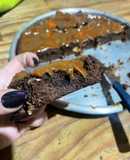 Brownie con aceite y cacao en polvo